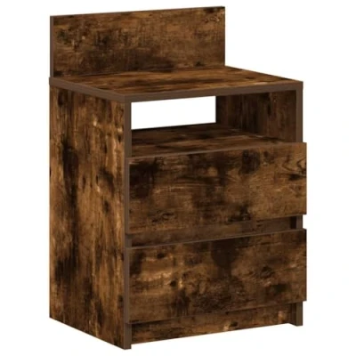 Afbeelding van vidaXL Nachtkastje met 2 lades 40x33x60 cm gerookt eikenkleurig