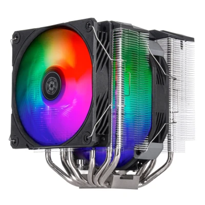 Afbeelding van SilverStone Technology Hydrogon D140 ARGB High performance Dual Tower CPU koeler met zes koperen warmtebuizen en dubbele ventilatoren SST HYD140