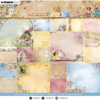 Afbeelding van Paper Pad Background designs Wild &amp; Free nr.183