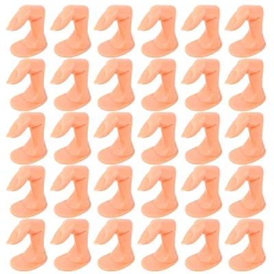 Afbeelding van Jubaopen 30 STKS Trainingsvingers Valse Vinger Oefen Nagels Manicure Oefenvinger Plastic Model voor Acryl Gel Nagel Kunst Training Display DIY Decoratie (Huidskleur)