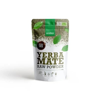Afbeelding van Purasana Yerba Mate Thee Poeder Vegan Bio, 100 gram