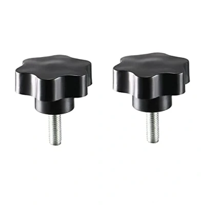 Afbeelding van TA VIGOR 2 Stks Pruim Hex Vormige Klemmen Schroef Knop, 32mm Dia M8 x 25mm Plastic Hoofd Knop Handvat Mannelijke Draad Duimschroef