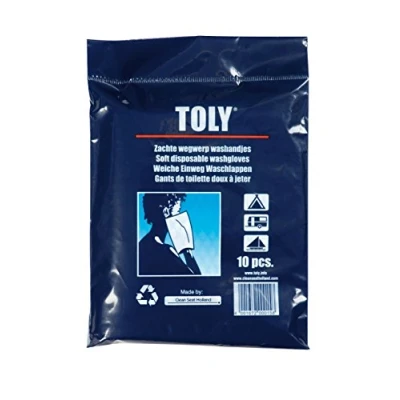Afbeelding van Toly Wegwerp Washandjes Extra Zacht 10 Stuks