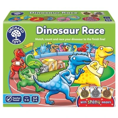 Afbeelding van Orchard Toys Dinosaur Race Game, Fun Board Game For Children Age 3 6, Perfect Fans, Family Educational Toy