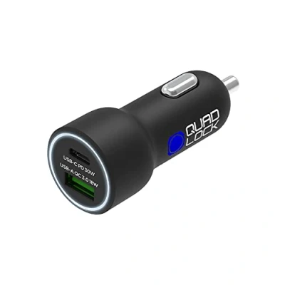 Afbeelding van Quad Lock Dual USB (C+A) 48W sigarettenaansteker oplader