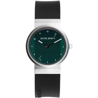 Afbeelding van Jacob Jensen Dames Horloge 725 New Line diameter 29 mm Groen