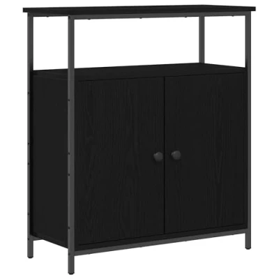 Afbeelding van vidaXL Dressoir Zwart Eiken 70x30x80 cm Geengineerd Hout