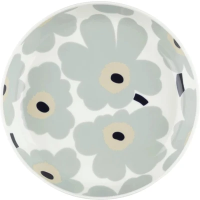 Afbeelding van Marimekko Oiva Unikko plat bord D20,5cm grijs