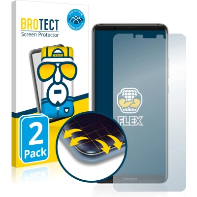 Afbeelding van BROTECT Screenprotector voor Huawei Mate 10 Pro Folie Beschermfolie transparant volledig dekking (2 Stuks)