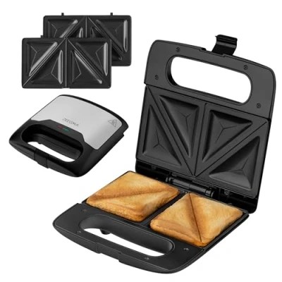 Afbeelding van Zeegma Rotee Tosti apparaat Antiaanbaklaag 750W Vermogen Gezond Roosteren