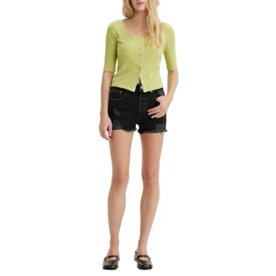 Afbeelding van Levi&#039;s 501 Original Short Jeansshort, Dames, Maat: 31, Black denim