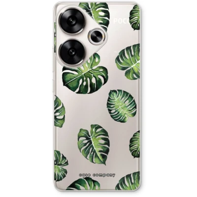 Afbeelding van Case Company® hoesje geschikt voor Xiaomi Redmi Turbo 3 Tropische bladeren Soft Cover Telefoonhoesje Bescherming aan alle Kanten en Schermrand