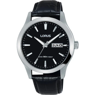 Afbeelding van Lorus RXN27DX5 Horloge staal leder zilverkleurig zwart 40 mm