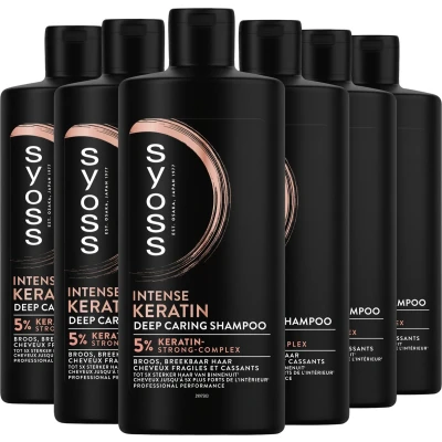 Afbeelding van Syoss Keratin Shampoo 6x440ml Voordeelverpakking