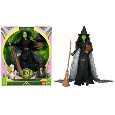 Afbeelding van ​Mattel Universal Pictures&#039; Wicked: For Good, Luxe Elphaba Modepop met Outfit die Aan en Uit Kan 4 Accessoires, Geïnspireerd op de Film, JFM12