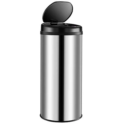 Afbeelding van Monzana Prullenbak Automatisch Rond 50L 31x78cm Display Sensor Zilver