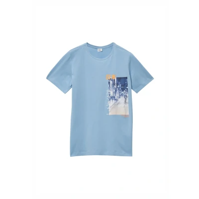 Afbeelding van s.Oliver Tshirt print voor kinderen, Maat: 134/140, Himmelblau