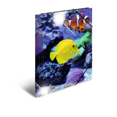 Afbeelding van 3x Elastomappen glossy dieren A4 PP fish