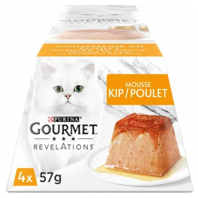 Afbeelding van Gourmet Revalations Mousse 4x57 g Kattenvoer Kip
