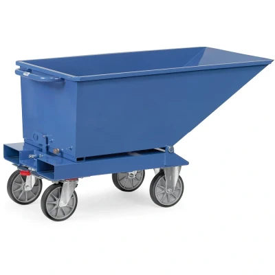 Afbeelding van Fetra Afvalbak kantelbaar laag, 750 kg, Fetra, Blauw Geschikt voor Veehouderij