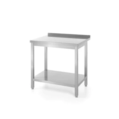 Afbeelding van Werktafel Met Opstaande Rand En Schap 600 Mm Diep HENDI Kitchen Line 1200x600x(H)850mm 811474 Horeca &amp; Professioneel