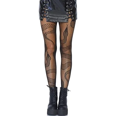 Afbeelding van Leg Avenue Snake Net panty Zwart