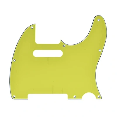 Afbeelding van Dopro 8 Hole Tele Gitaar Pickguard Scratch Plate past USA/Mexicaanse Fender Telecaster Geel 3 Ply