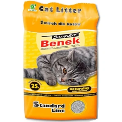 Afbeelding van Kattenbakvulling Super Benek Compact Natural Grijs 25 L