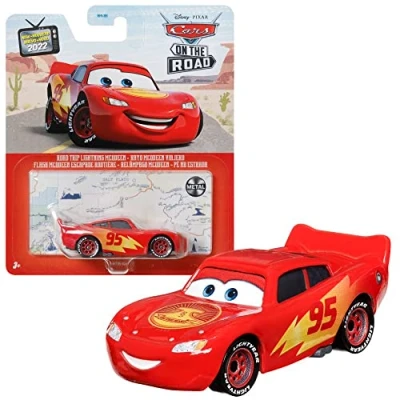 Afbeelding van Mattel CDXV59 Voertuigen Racing Style Disney Cars Die Cast 155 Auto DXV29N 3 SingleLightning McQueen Road Trip