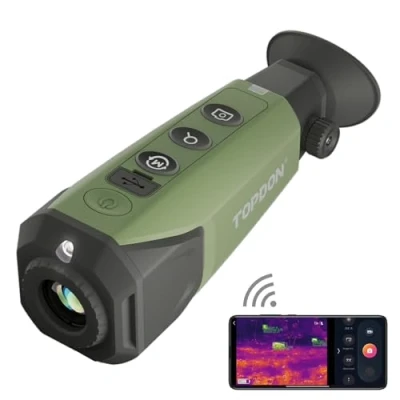 Afbeelding van TOPDON TS004 Warmtebeeldcamera jacht, 256 x 192 IR resolutie 50 Hz warmtebeeld monoculair, 13 mm lens, 11 uur looptijd, 410 m detectiebereik, nachtzichtapparaat met 8 zoom, 32 GB