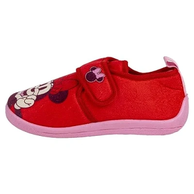 Afbeelding van Slippers Voor in Huis Minnie Mouse Velcro Rood Schoenmaat 32 33