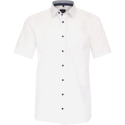 Afbeelding van Venti Kurzarm UNI Modern FIT Overhemd, Heren, Maat: 42, Weiß