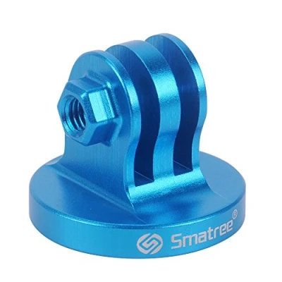 Afbeelding van Smatree® Aluminium statief mount adapter voor Gopro Hero 12/11/10/9/8/7/6/5/4/3/3+/3/2/1, Max, Hero2018, SJ4000/SJ5000 (blauw)