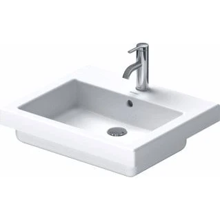 Afbeelding van Duravit Vero inbouwwastafel 55x46.5cm met kraangat en overloop wit