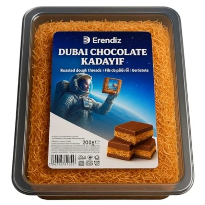 Afbeelding van Pufai, Kadayif Knapperig, geroosterd engelhaar (deegdraden) ideaal voor Dubai chocolade, als topping van muesli yoghurt, 200 gram