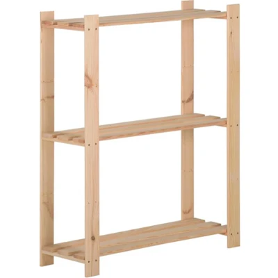 Afbeelding van Opbergrek 3 laags 60x28,5x90 cm massief grenenhout