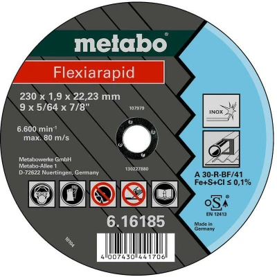 Afbeelding van Metabo Accessoires Doorslijpschijf Ø 115x1,6x22,2 RVS Flexiarapid 25 stuks 616181000