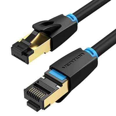 Afbeelding van VENTION CAT8 Netwerkkabel Hoge Snelheid CAT 8 Ethernet Kabel 40Gbps 2000Mhz SFTP PiMF Afscherming Patchkabel RJ45 Gigabit Lan Ethernetkabel Compatibel met Xbox, PS5/PS4, Router, Modem (1,5m)