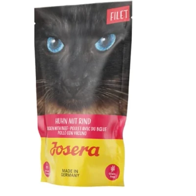 Afbeelding van 16x70g Kip met Eend Josera Filet Kattenvoer nat