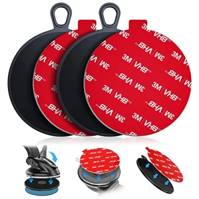 Afbeelding van volport Dashboard Pad Montageschijf voor Zuignap Telefoon Mount, 2,95in/75mm Sticky Adhesive Disc Auto Dash Cam GPS Houders met 3M Extra Sterke Dubbelzijdige Cirkel Adhesie Vervanging Stickers