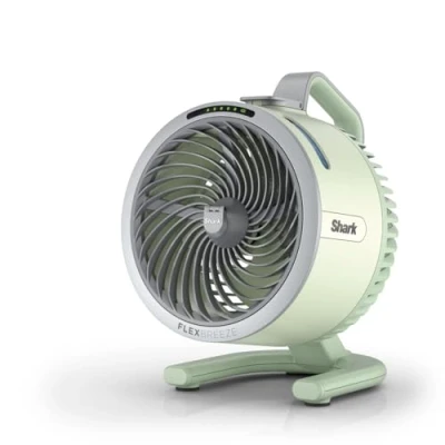 Afbeelding van Shark FlexBreeze HydroGo, krachtige draagbare ventilator met verneveling, koeling binnen en buiten, stil duurzaam, snoerloos, compact lichtgewicht, luchtstroom tot 20 m, Mintgroen FA050EUGN