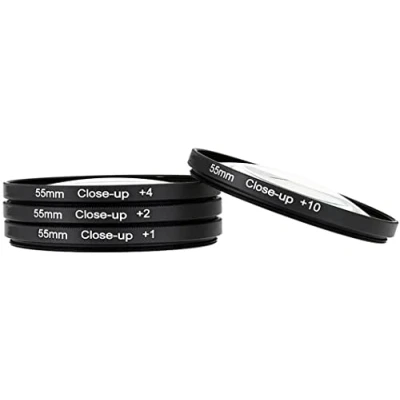 Afbeelding van Yangers dslr camera close up macro lens filter kit set (+1,+2,+4,+10) vergroting met opbergtas (55mm)