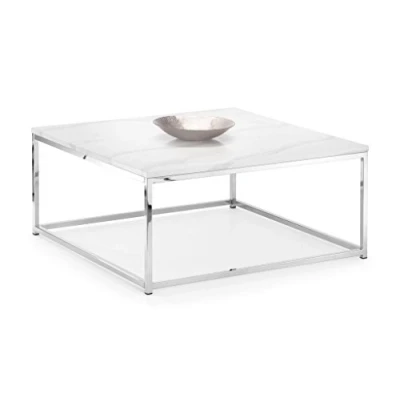 Afbeelding van Julian Bowen Scala salontafel met wit marmeren blad