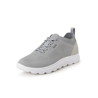 Afbeelding van Geox Heren U SPHERICA Sneaker, Lt Grijs/Wit, 41 EU, Grey White, EU