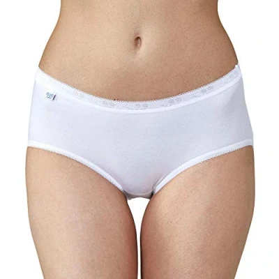 Afbeelding van Sloggi 2P Basic Plus Midi Briefs Wit katoen 38 Dames