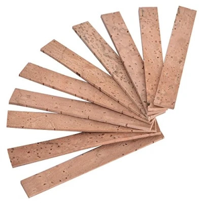 Afbeelding van 10 stuks vervangende kurk, klarinet, reparatie gewrichten, kurkplaat, universeel, zachte 81 x 11 2 mm