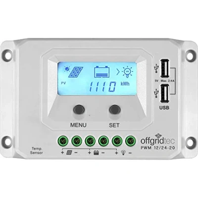 Afbeelding van Offgridtec® PWM Pro laadregelaar 12 V/24 V 20 A USB