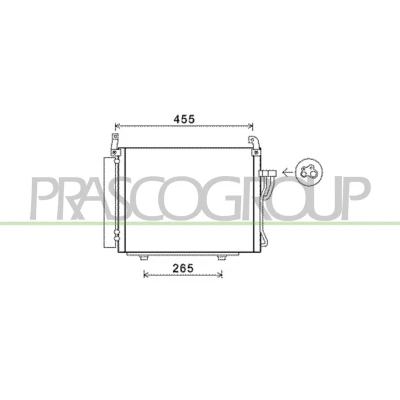 Afbeelding van Condensor, airconditioning PRASCO HN002C002