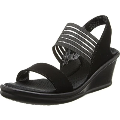 Afbeelding van Skechers Rumblers Sci fi sleehaksandalen voor dames, zwart, 39.5 EU