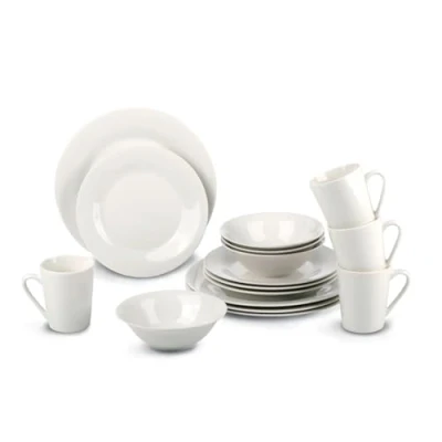 Afbeelding van Alpina Diner/ Serviesset Wit 16 Delig